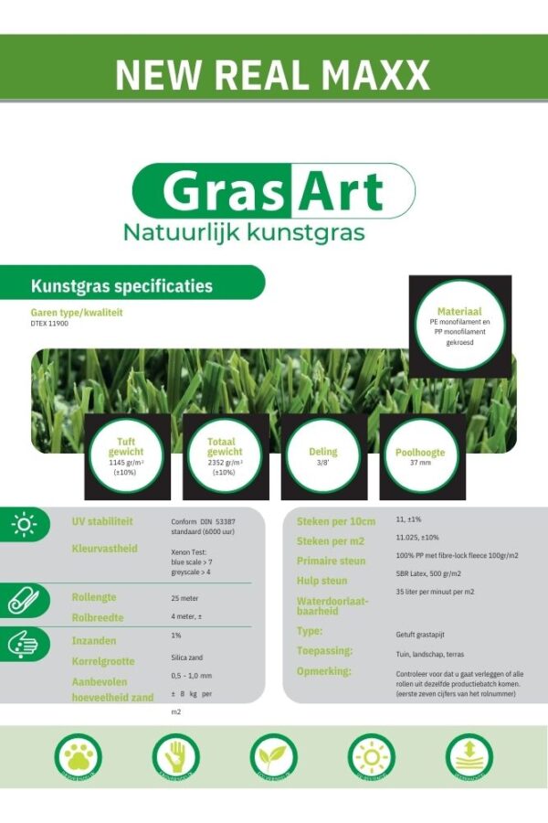 kunstgras-new-real-maxx-specificaties