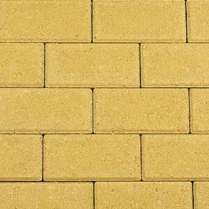Betonstraatsteen 21×10.5×8 cm geel komo