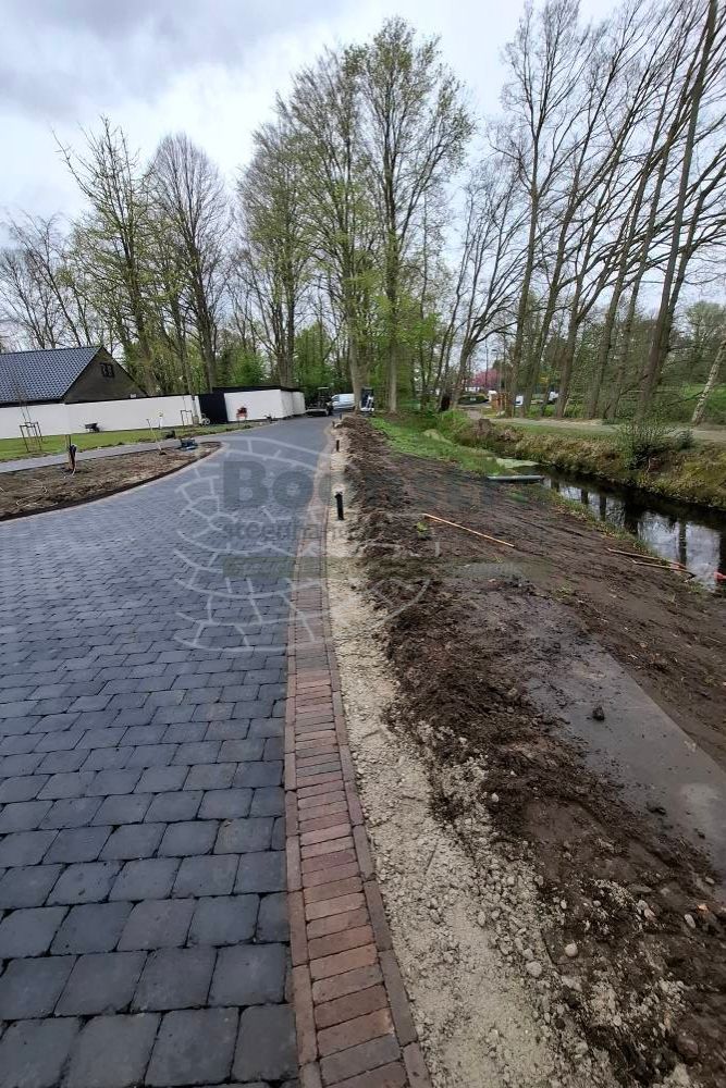 trommelsteen 21x14x7 cm antraciet