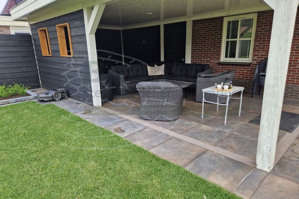 kera twice 60x60x4,8 cm sabbia nero