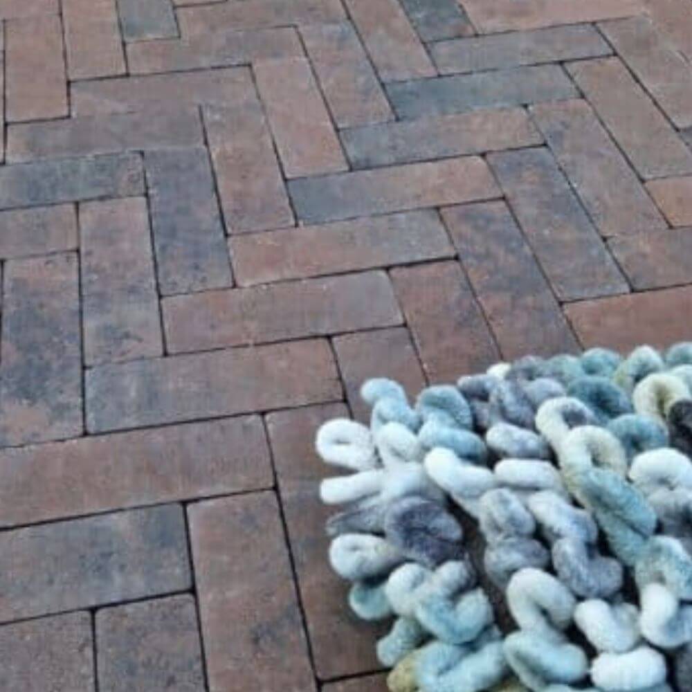 Dikformaat strak 21x7x6 cm oud emmen