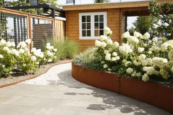 borderpaneel flex 220x42 cm corten sfeerfoto
