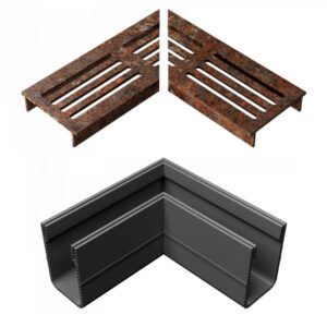 ultra drain corten L-hoekstuk incl rooster
