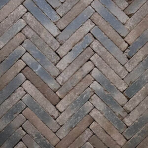 Gebakken vechtformaat 21x4x6.6 cm kent onbezand getrommeld