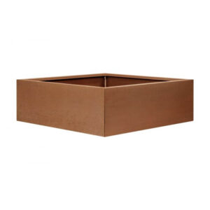 Bloembak zonder bodem 150x150x40 cm corten