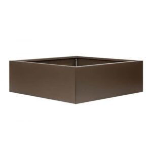 Bloembak zonder bodem 120x120x40 cm supra bruin