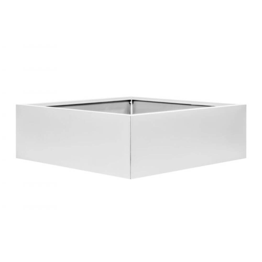 Bloembak zonder bodem 150x150x40 cm wit