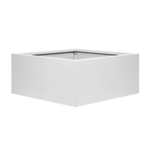 Bloembak zonder bodem 90x90x40 cm wit